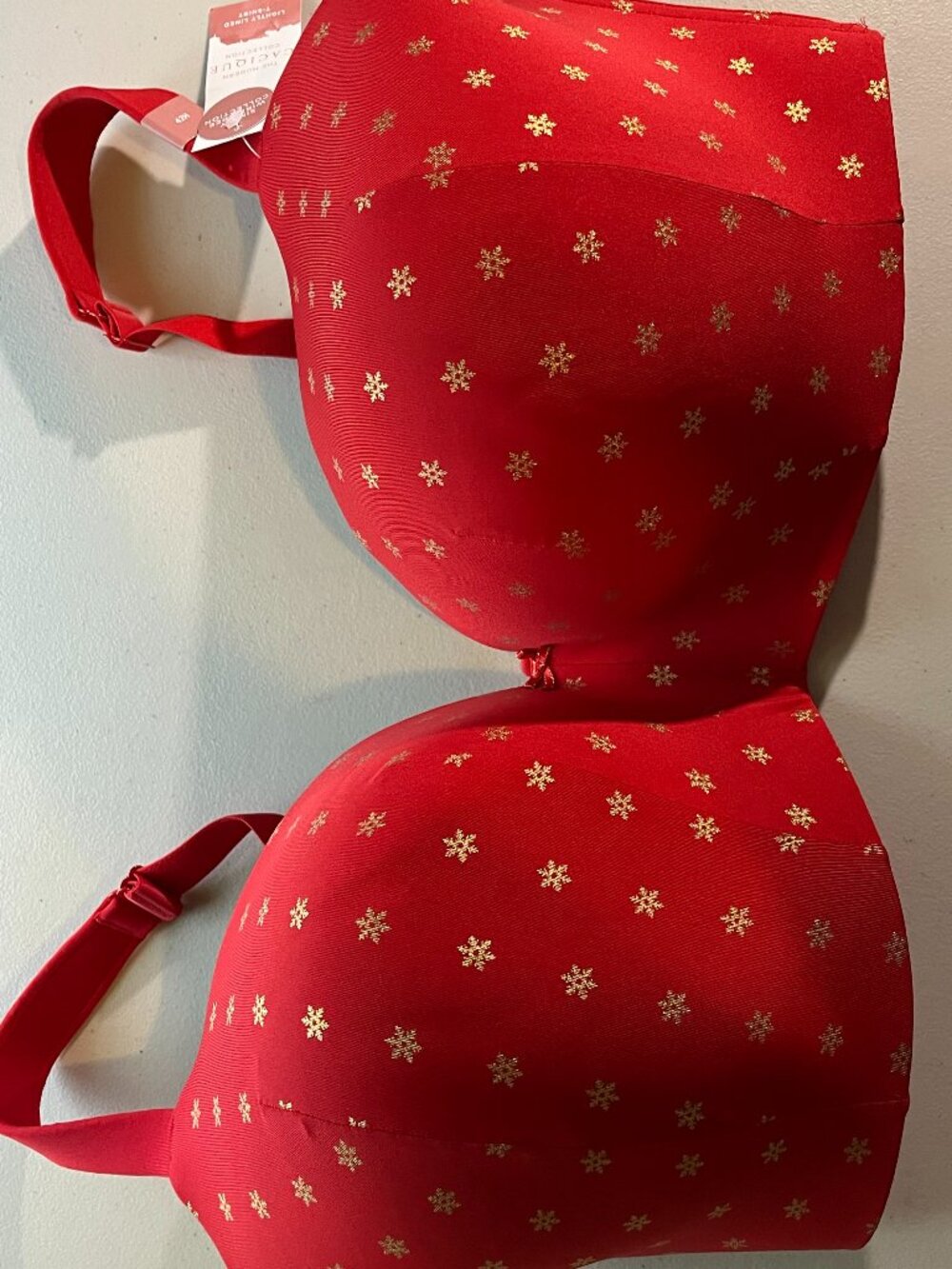 NWT Lane Bryant Cacique 42H Smooth Lightly Lined T-Shirt No Wire Bra Red Gold
